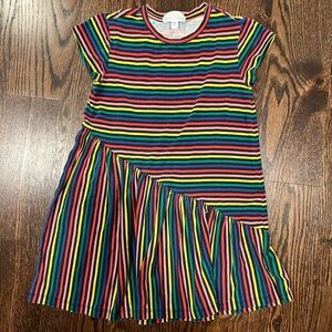 Rockets of Awesome Girls Rainbow Stripe Dress - Size 5